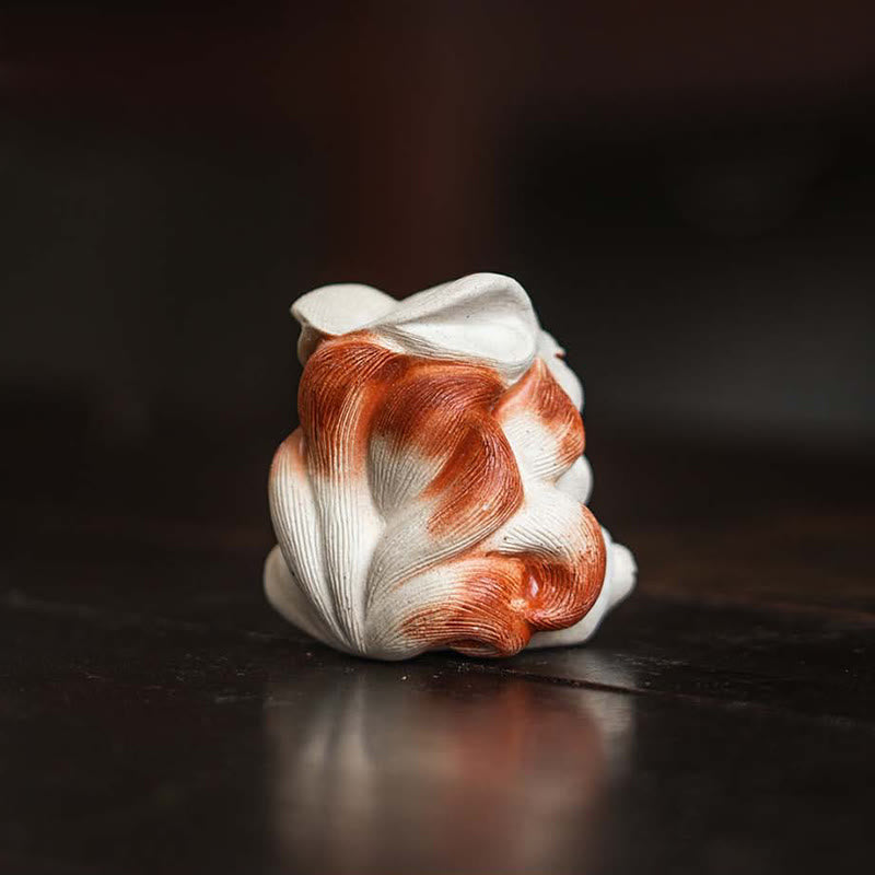 Mini-Neunschwänziger Fuchs, lila Ton, Schreibtischdekoration für Zen