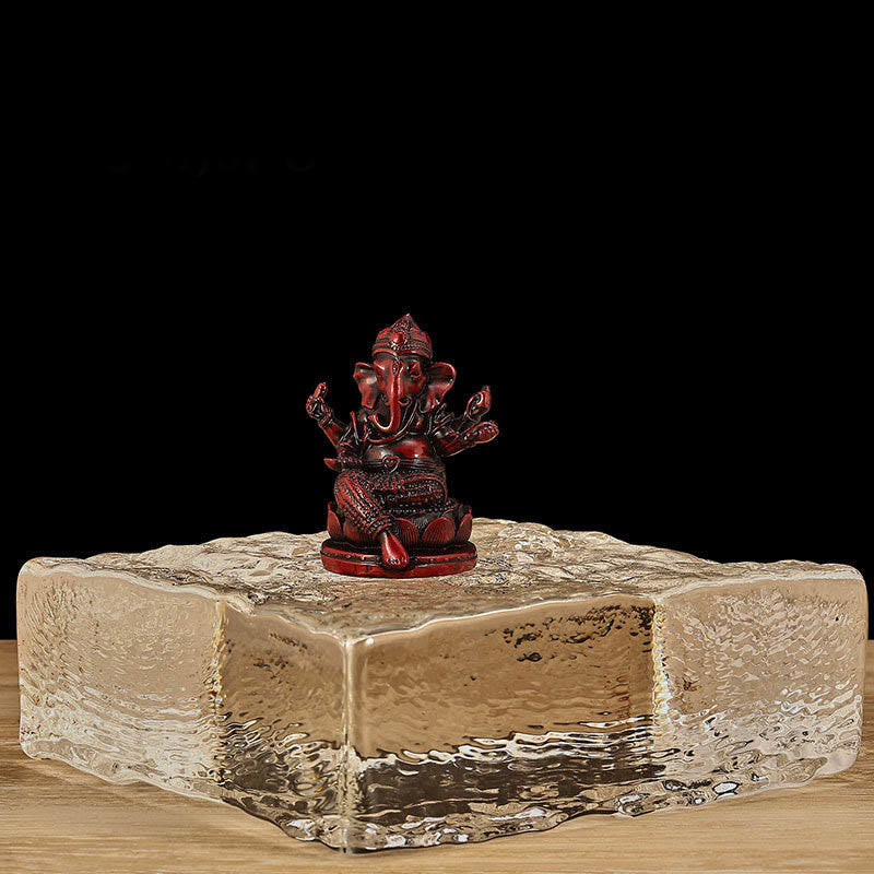 Kleine goldene Mini-Ganesh-Statue 4,5 x 4 x 6 cm für Meditation