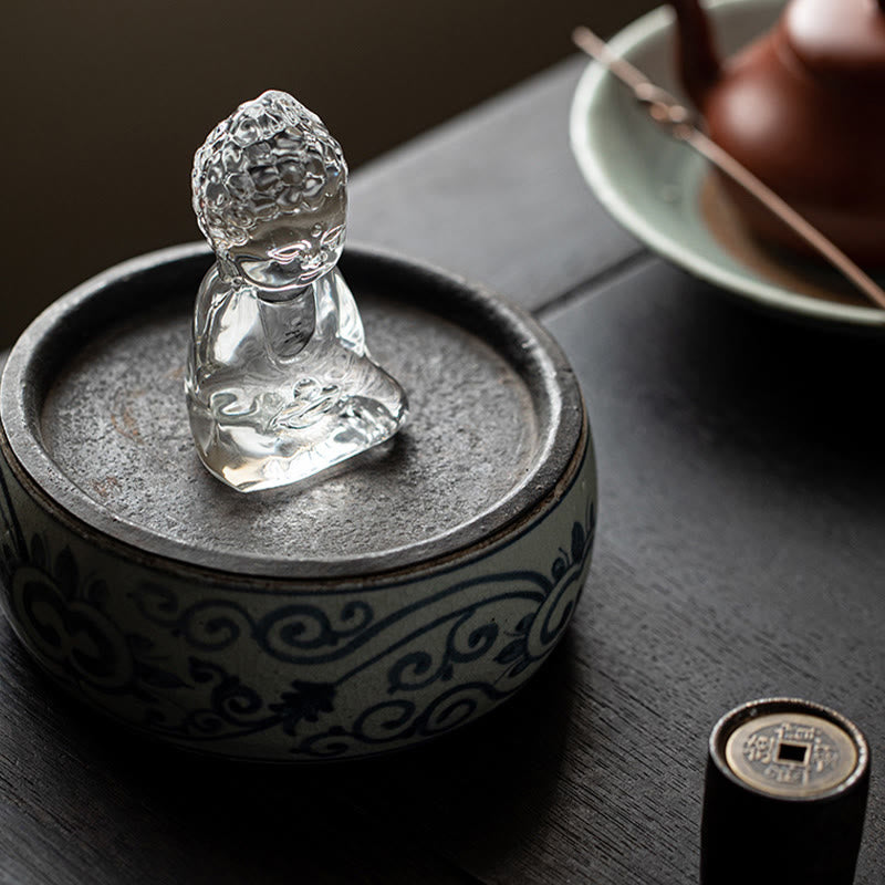 Mini Tathagata Liuli Buddha Serenity Schreibtischdekoration