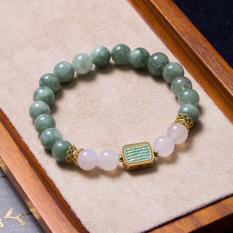 Mintgrünes Jade-Armband-Armreif-Paket für Neuanfänge