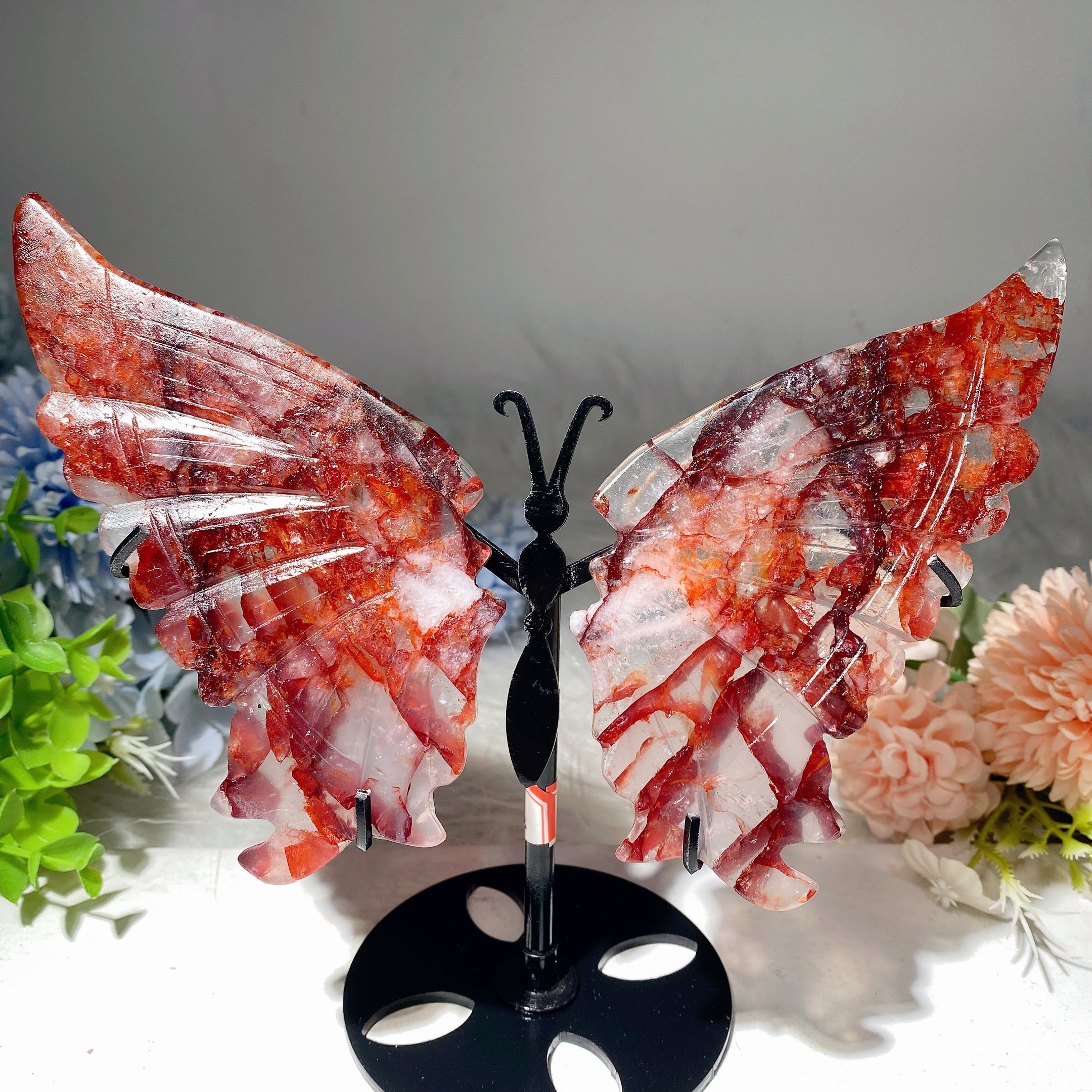 Heilfigur Schmetterlingsflügel aus gemischten Kristallen, 15,2–23,9 cm