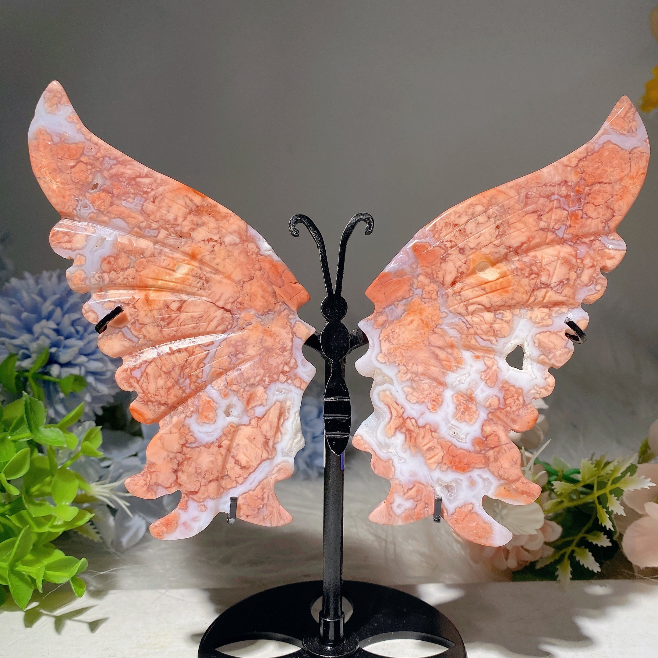Heilfigur Schmetterlingsflügel aus gemischten Kristallen, 15,2–23,9 cm