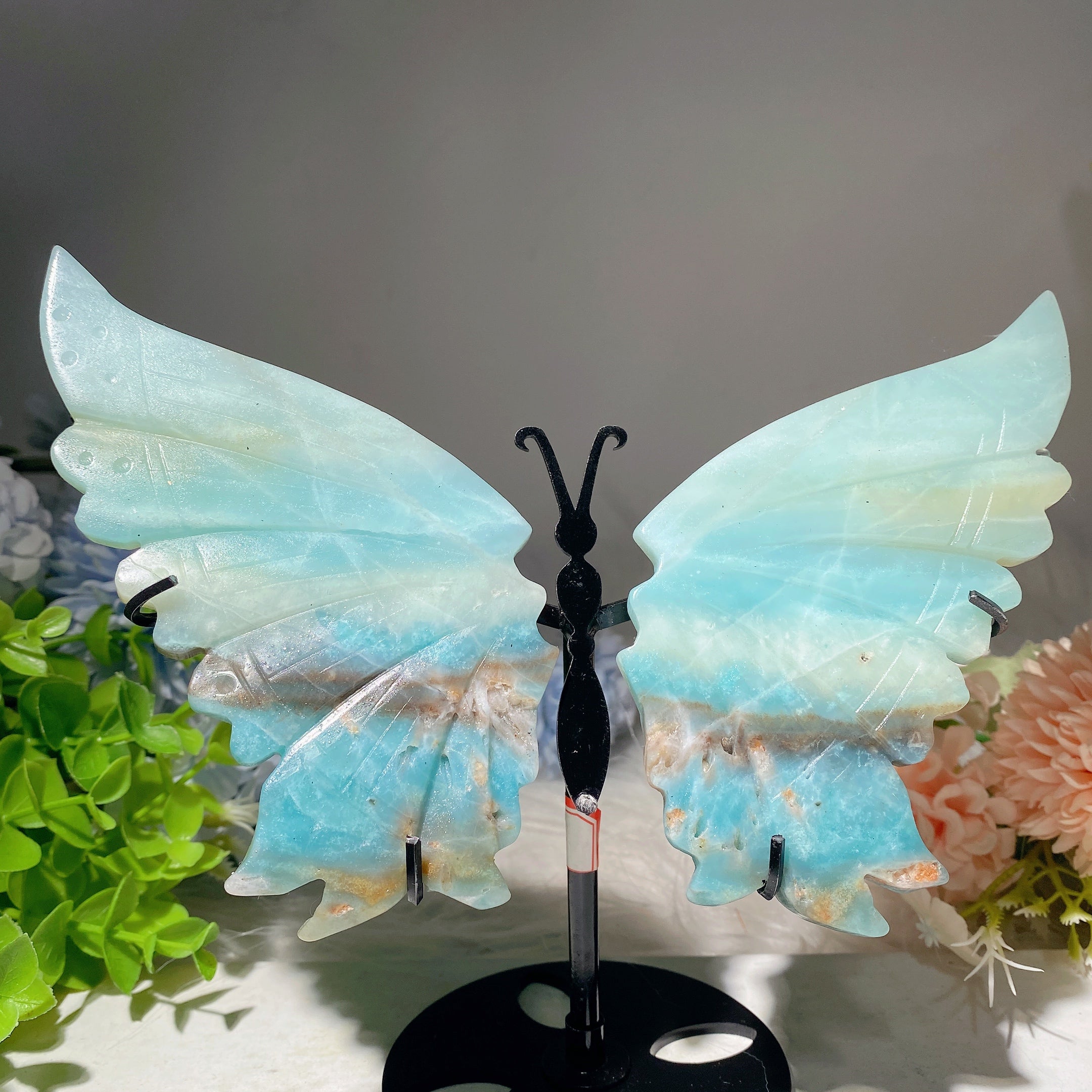 Heilfigur Schmetterlingsflügel aus gemischten Kristallen, 15,2–23,9 cm