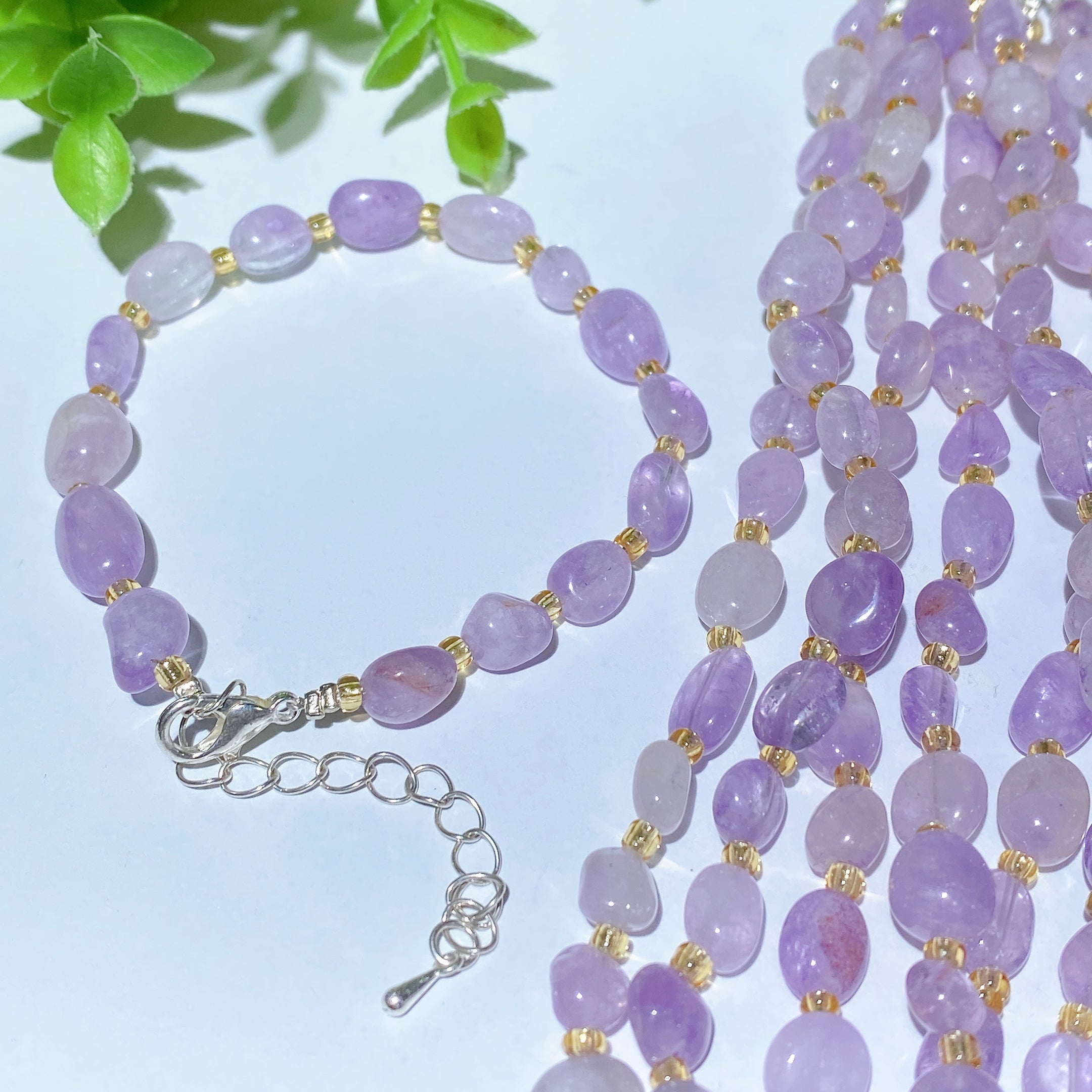 Mixed Crystal Chips Spiritual Healing Bracelet 6.3in