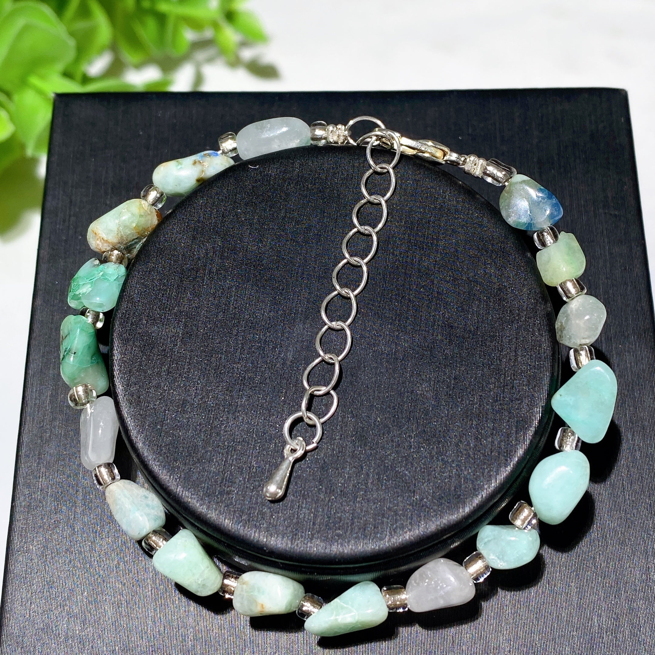 Mixed Crystal Chips Spiritual Healing Bracelet 6.3in