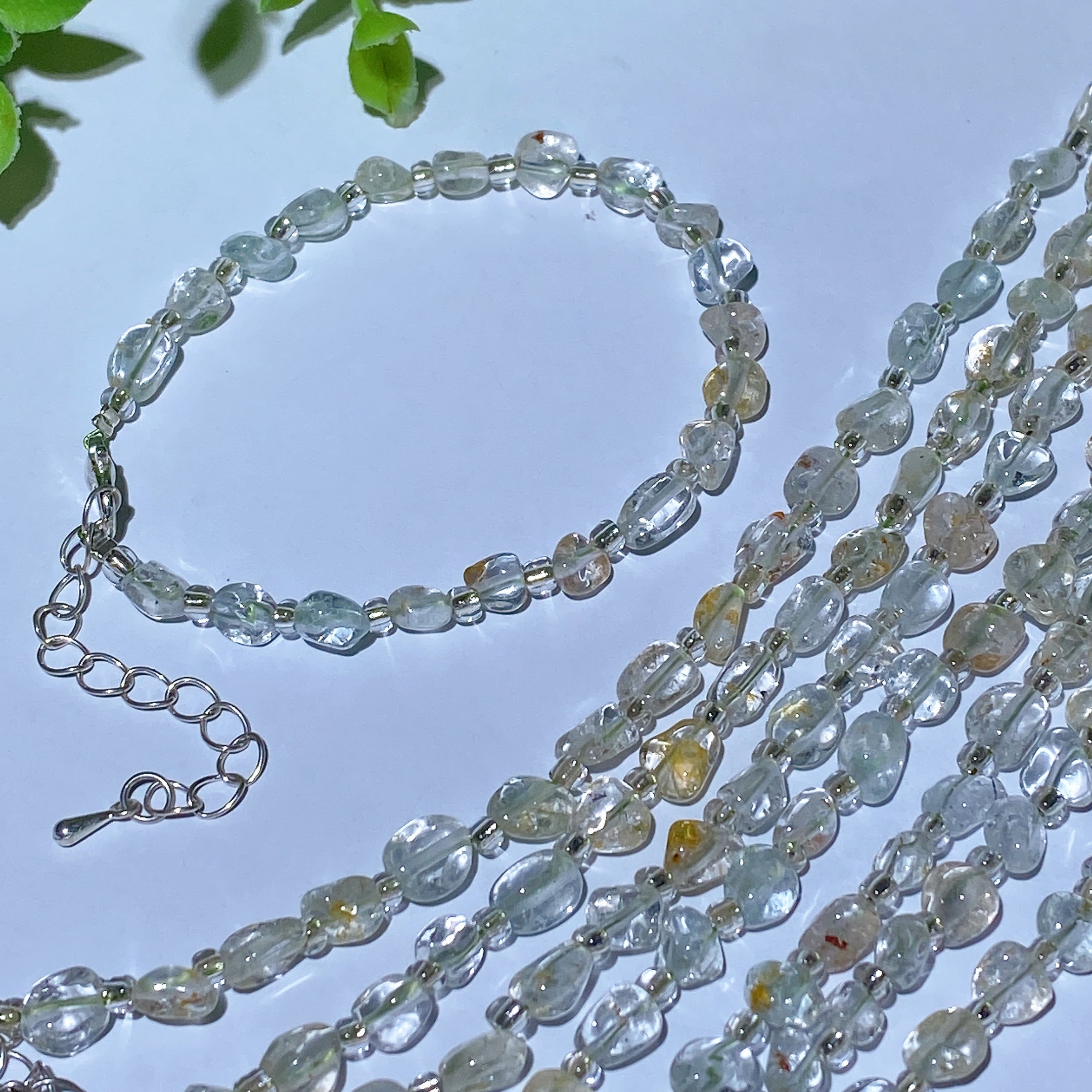 Mixed Crystal Chips Spiritual Healing Bracelet 6.3in