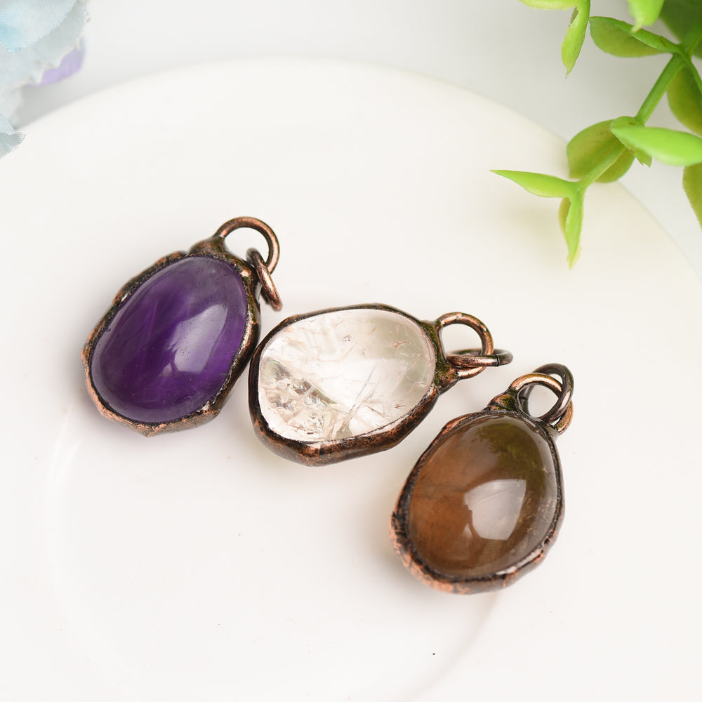 Mixed Crystal Drop Pendant 1.2in | Healing Jewelry Balance