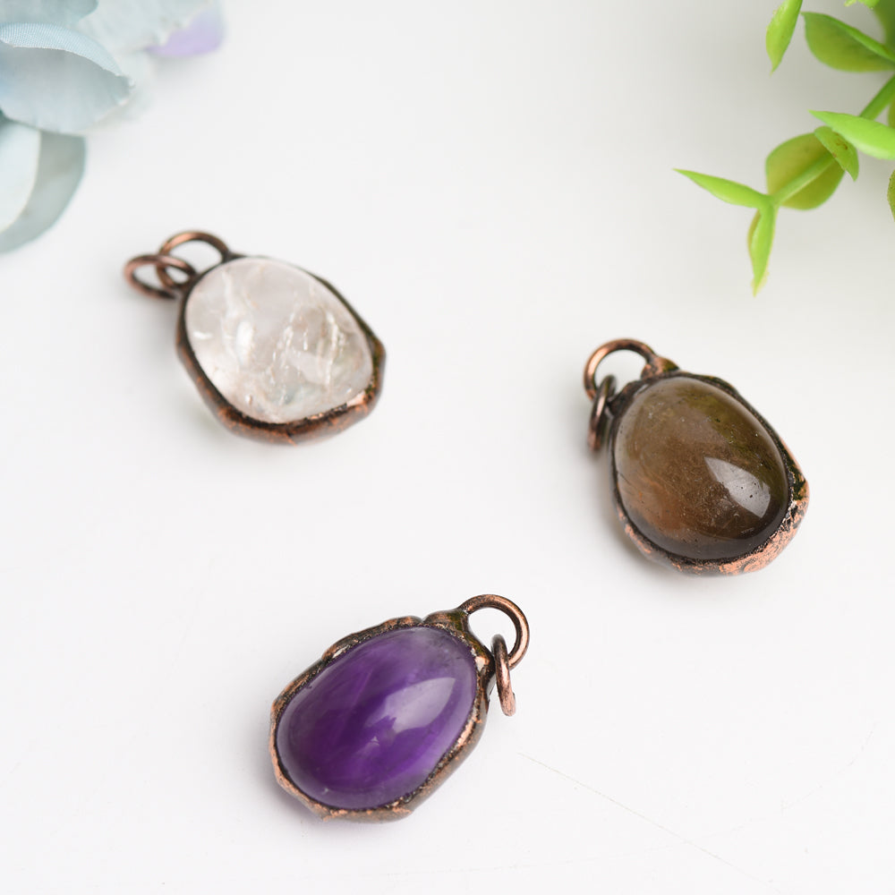 Mixed Crystal Drop Pendant 1.2in | Healing Jewelry Balance