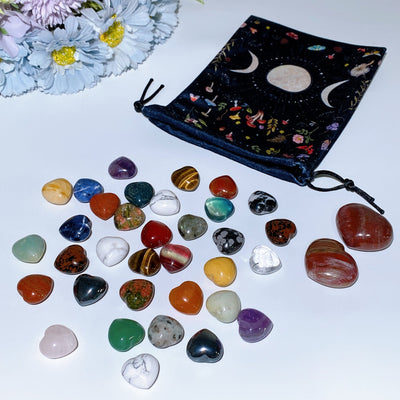 Herz-Scoop aus gemischten Kristallen, 2 cm, mit großen Bonus-Herzen