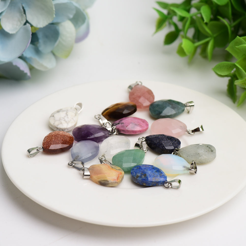 Mixed Crystal Pendant with Natural Stones for Healing and Meditation