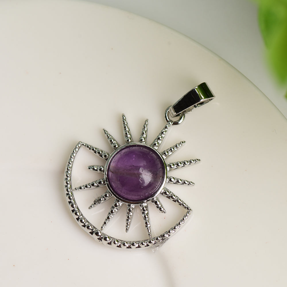 Mixed Crystal Sun Shape Spiritual Pendant 2.5cm Healing