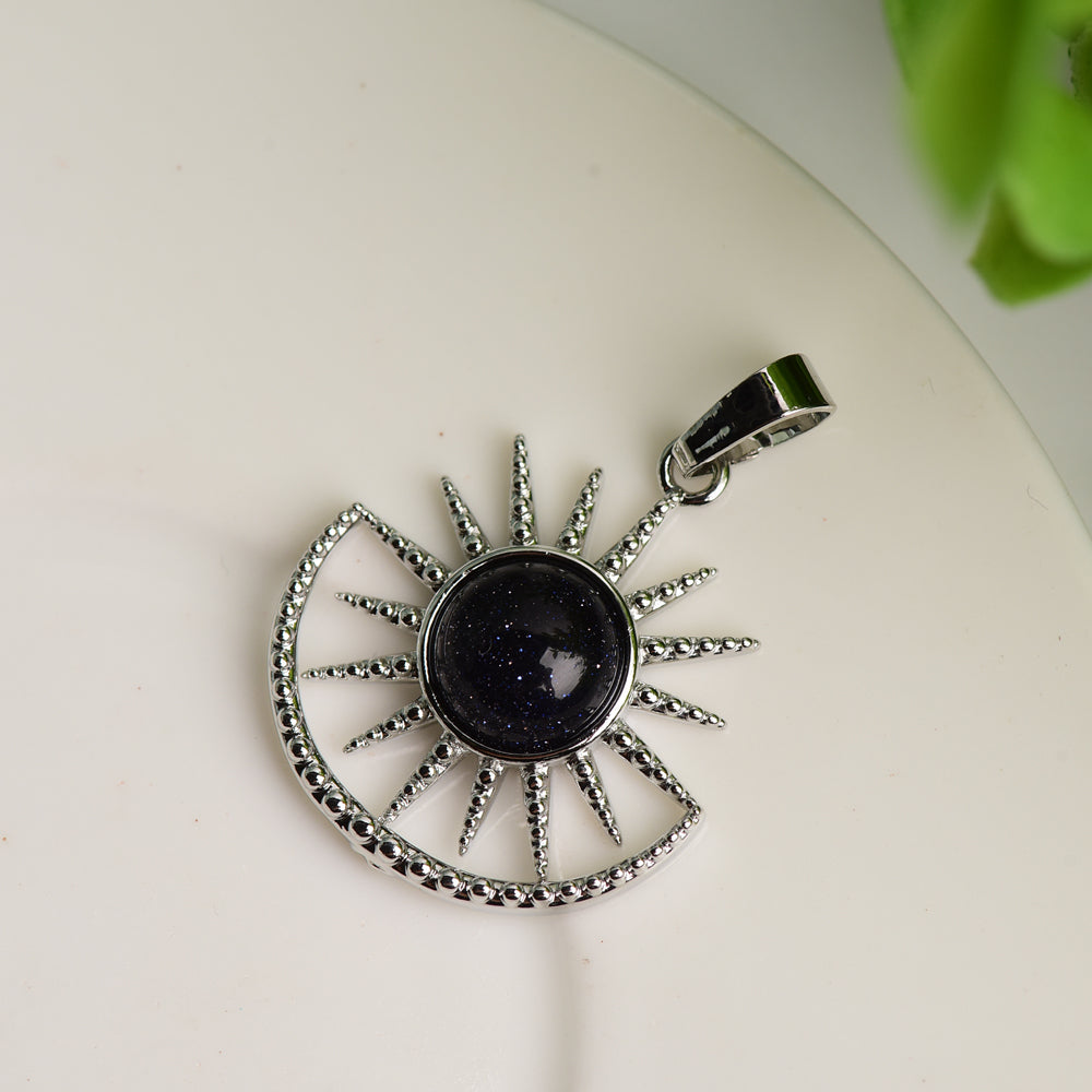 Mixed Crystal Sun Shape Spiritual Pendant 2.5cm Healing