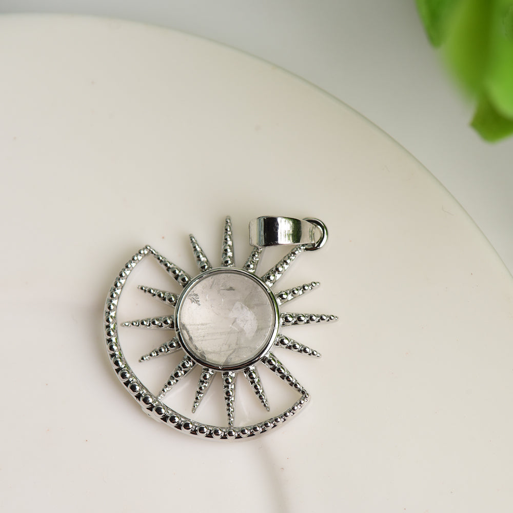 Mixed Crystal Sun Shape Spiritual Pendant 2.5cm Healing
