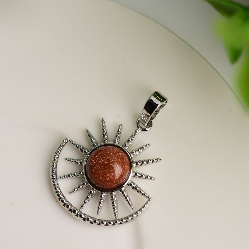 Mixed Crystal Sun Shape Spiritual Pendant 2.5cm Healing