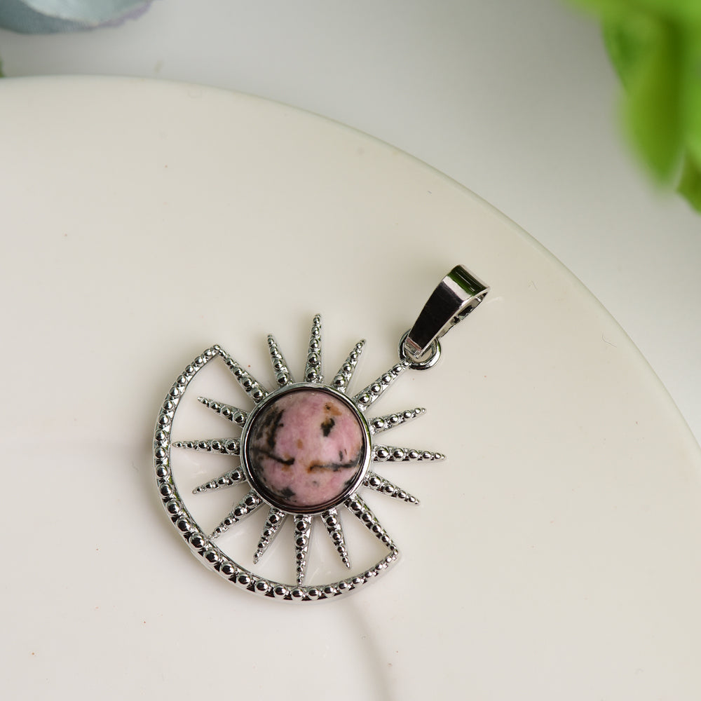Mixed Crystal Sun Shape Spiritual Pendant 2.5cm Healing