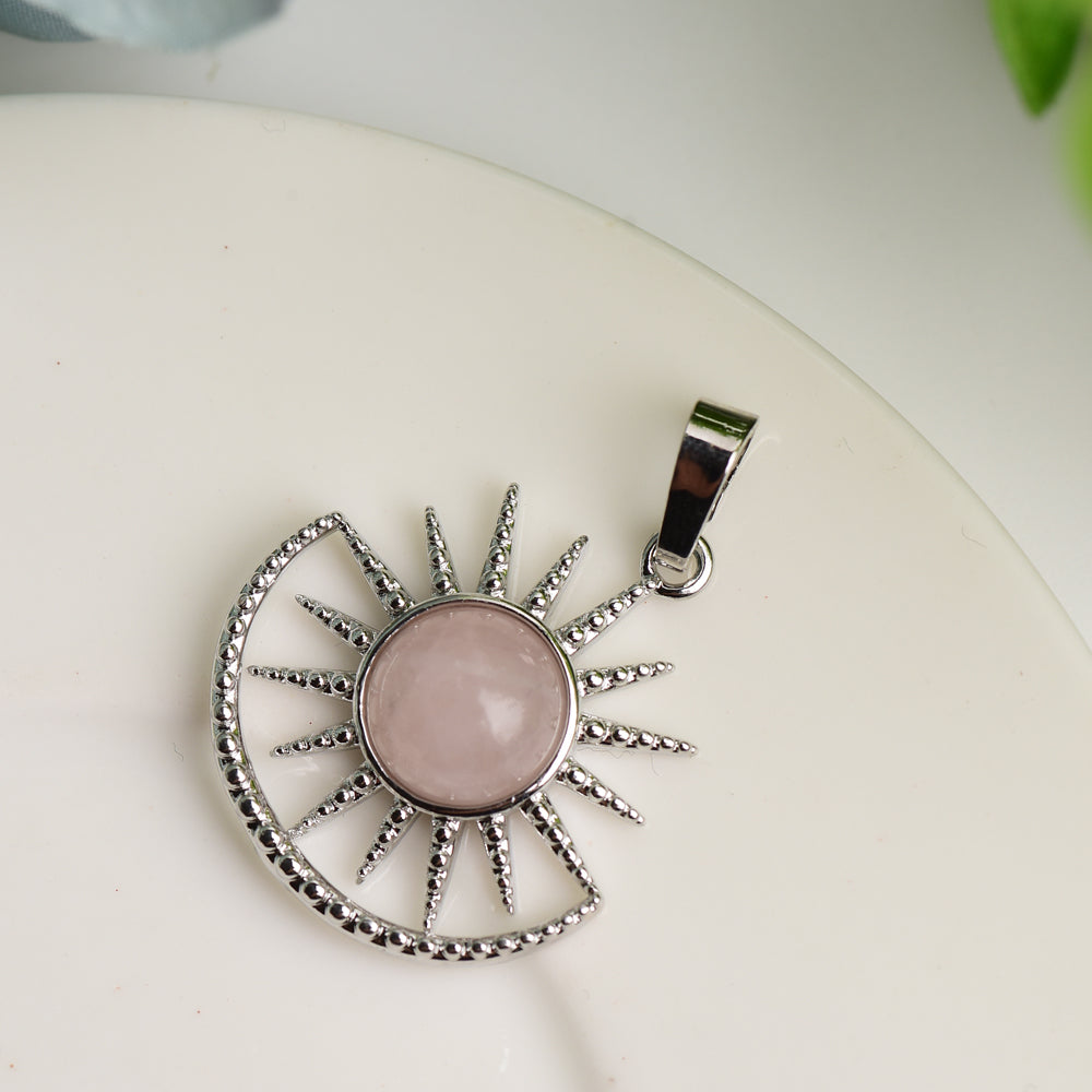 Mixed Crystal Sun Shape Spiritual Pendant 2.5cm Healing
