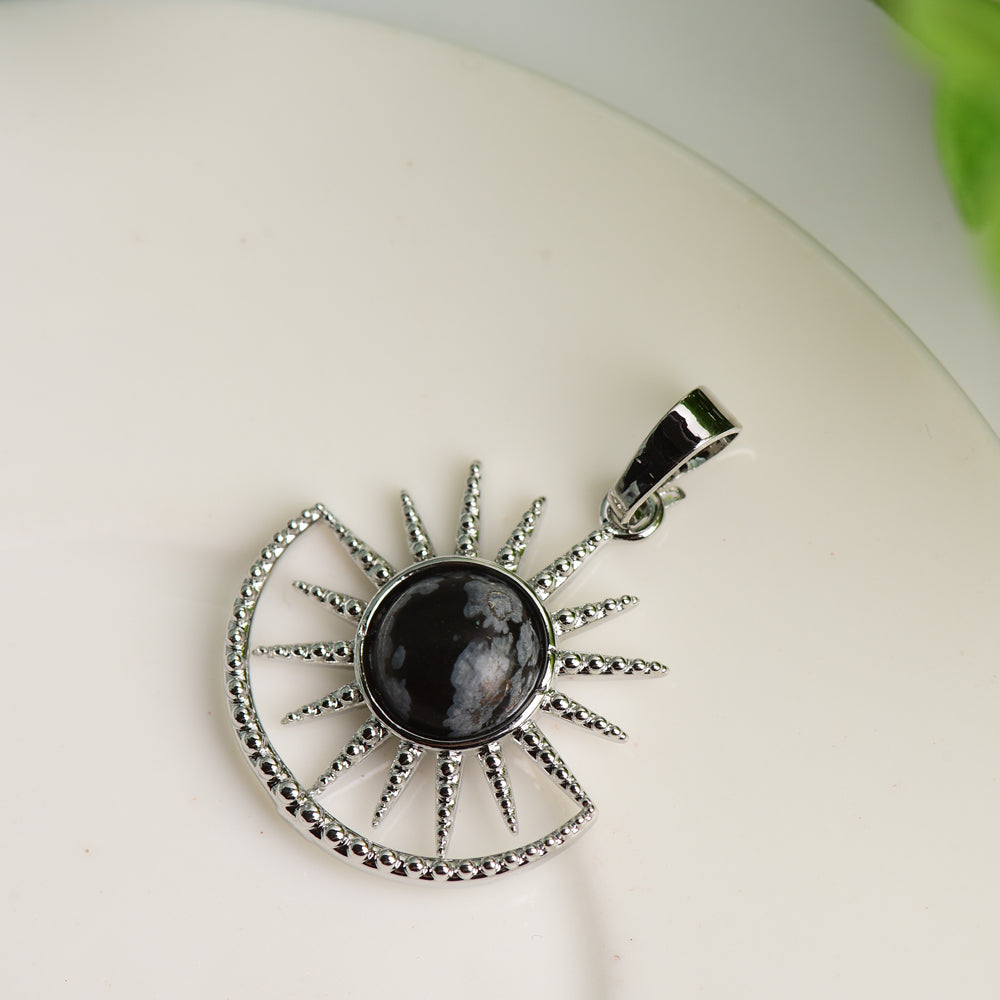 Mixed Crystal Sun Shape Spiritual Pendant 2.5cm Healing