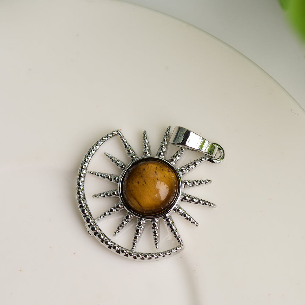 Mixed Crystal Sun Shape Spiritual Pendant 2.5cm Healing