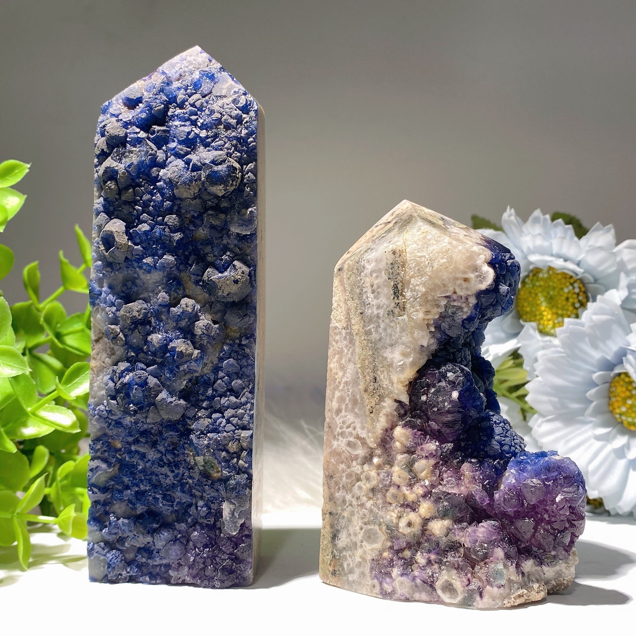 Mongolei Fluorit Turm Kristall 3,5-8 Zoll Heilung Display
