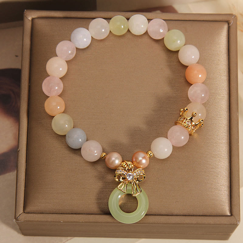 Morganit-Peace-Schnalle-Jade-Armband für Selbstvertrauen und Ruhe
