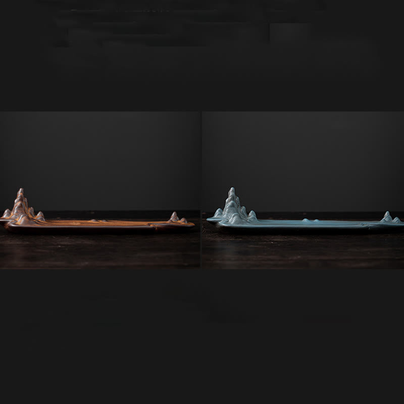 Räuchergefäß aus Keramik „Mountains Boat“ für spirituelle Heilung