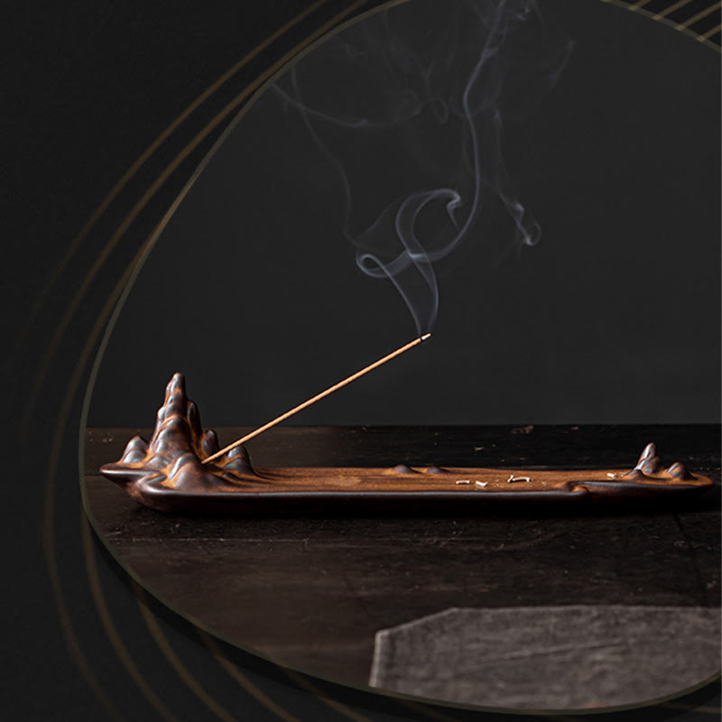 Räuchergefäß aus Keramik „Mountains Boat“ für spirituelle Heilung