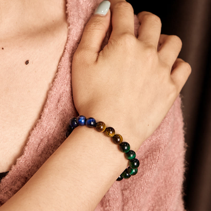 Mehrfarbiges Tigerauge-Balance-Armband