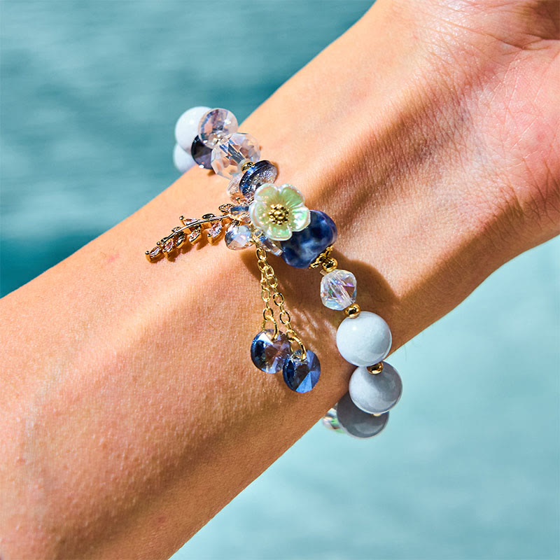 Heilarmband mit mehreren Edelsteinen: Amethyst und Aventurin