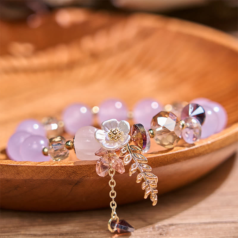 Heilarmband mit mehreren Edelsteinen: Amethyst und Aventurin