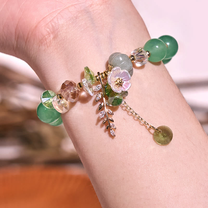 Heilarmband mit mehreren Edelsteinen: Amethyst und Aventurin
