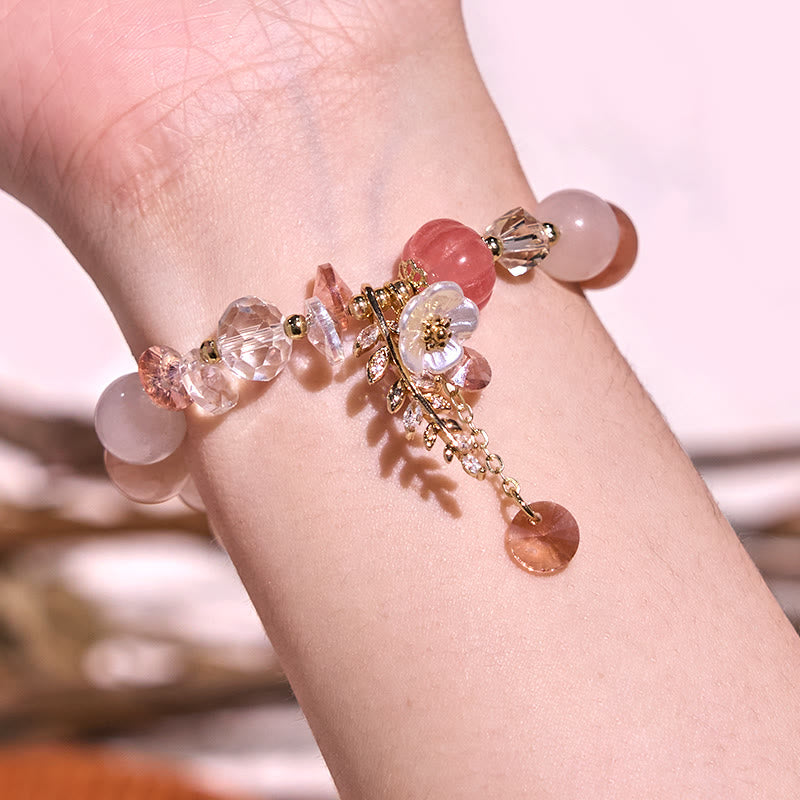 Heilarmband mit mehreren Edelsteinen: Amethyst und Aventurin