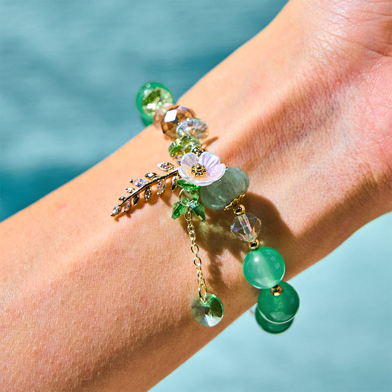 Heilarmband mit mehreren Edelsteinen: Amethyst und Aventurin