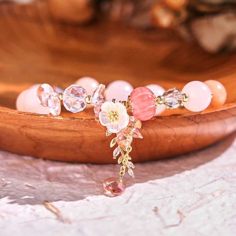 Heilarmband mit mehreren Edelsteinen: Amethyst und Aventurin
