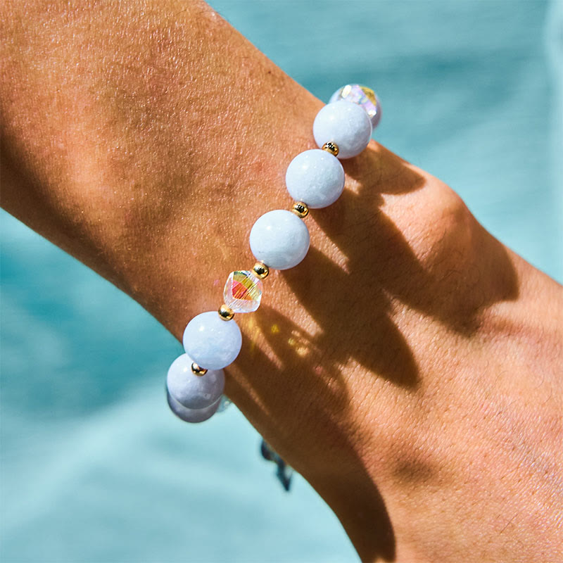 Heilarmband mit mehreren Edelsteinen: Amethyst und Aventurin