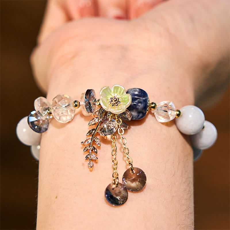 Heilarmband mit mehreren Edelsteinen: Amethyst und Aventurin