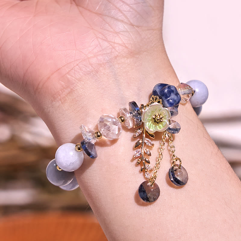 Heilarmband mit mehreren Edelsteinen: Amethyst und Aventurin