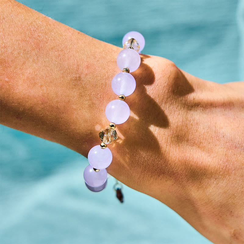 Heilarmband mit mehreren Edelsteinen: Amethyst und Aventurin