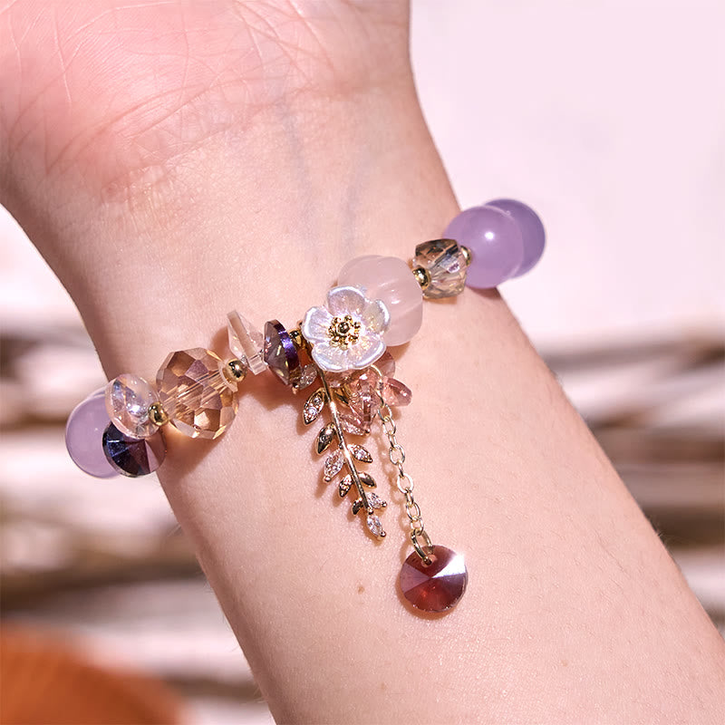 Heilarmband mit mehreren Edelsteinen: Amethyst und Aventurin