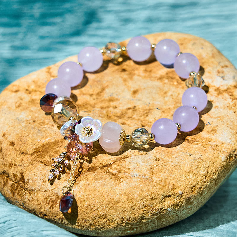Heilarmband mit mehreren Edelsteinen: Amethyst und Aventurin