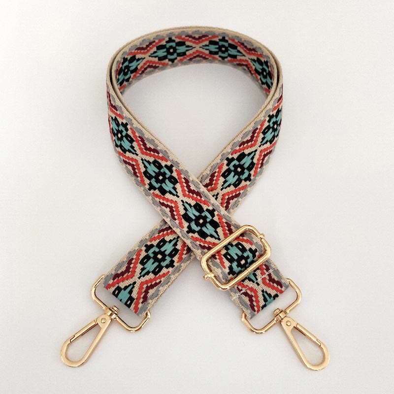 Mehrfarbig bestickter verstellbarer Taschengurt für spirituelle Accessoires