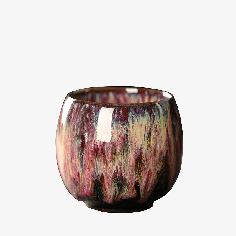 Mehrfarbige Kiln Change Jianzhan Keramik-Teetasse 110 ml