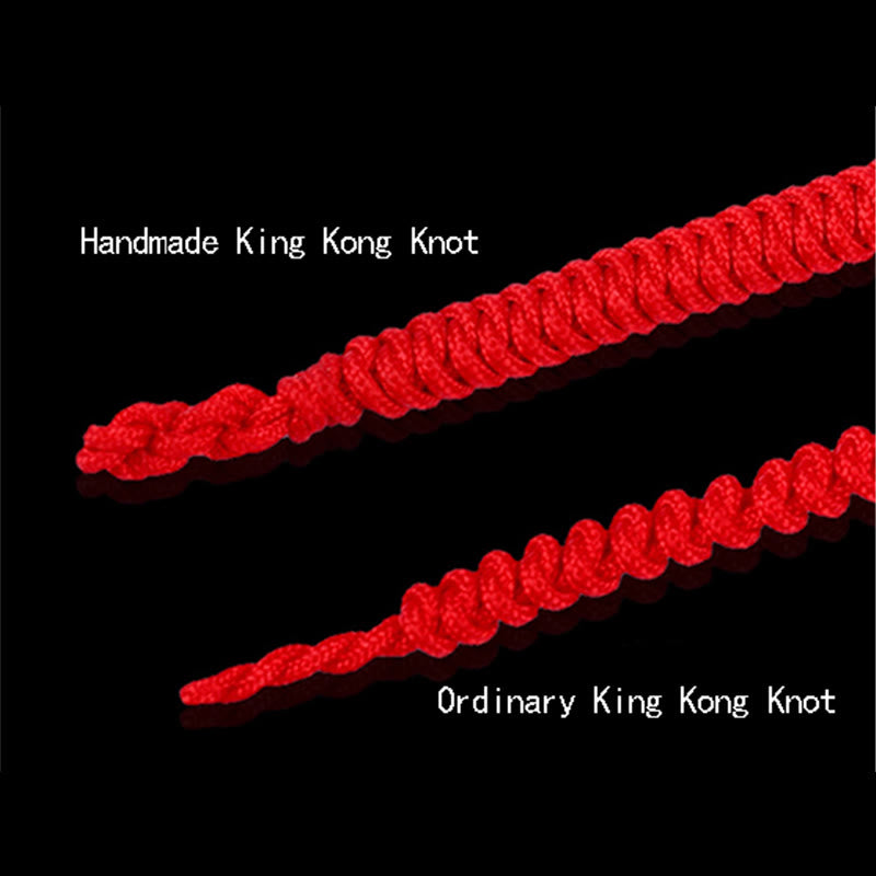 Mehrfarbiges rotes Schnurarmband mit King Kong-Knoten zum Schutz