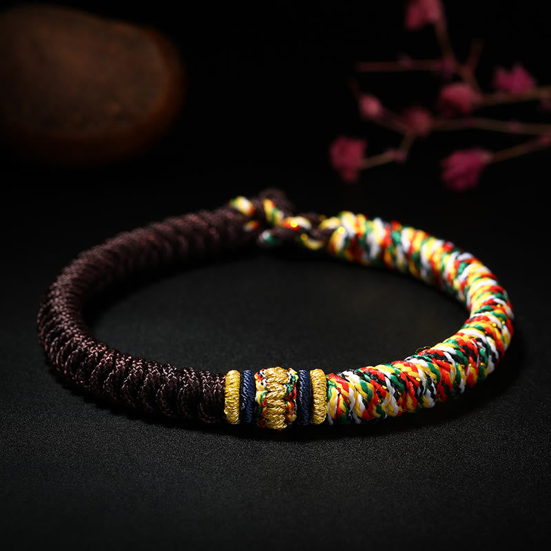 Mehrfarbiges rotes Schnurarmband mit King Kong-Knoten zum Schutz