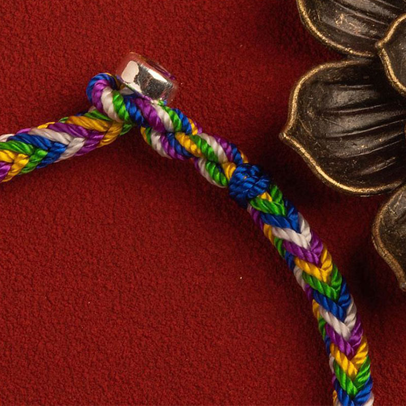 Mehrfarbiges rotes Schnurarmband für Glück | Schutz | Heilende Klänge