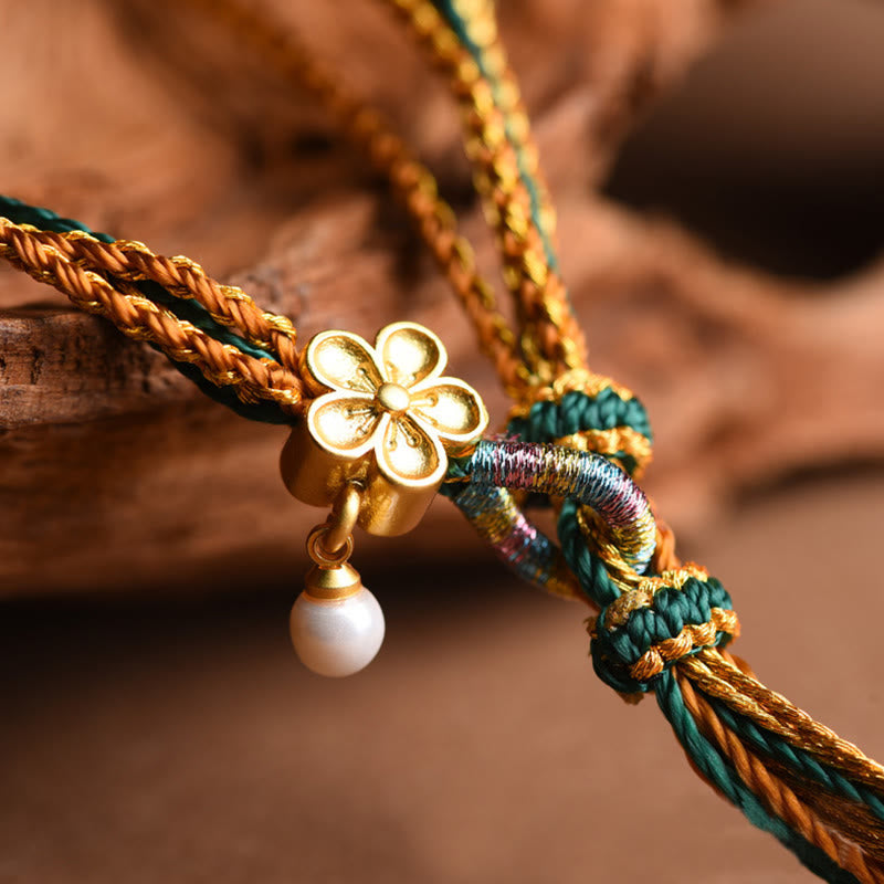 Mehrschichtiges Liuli-Glasperlenarmband mit spirituellem Schutz