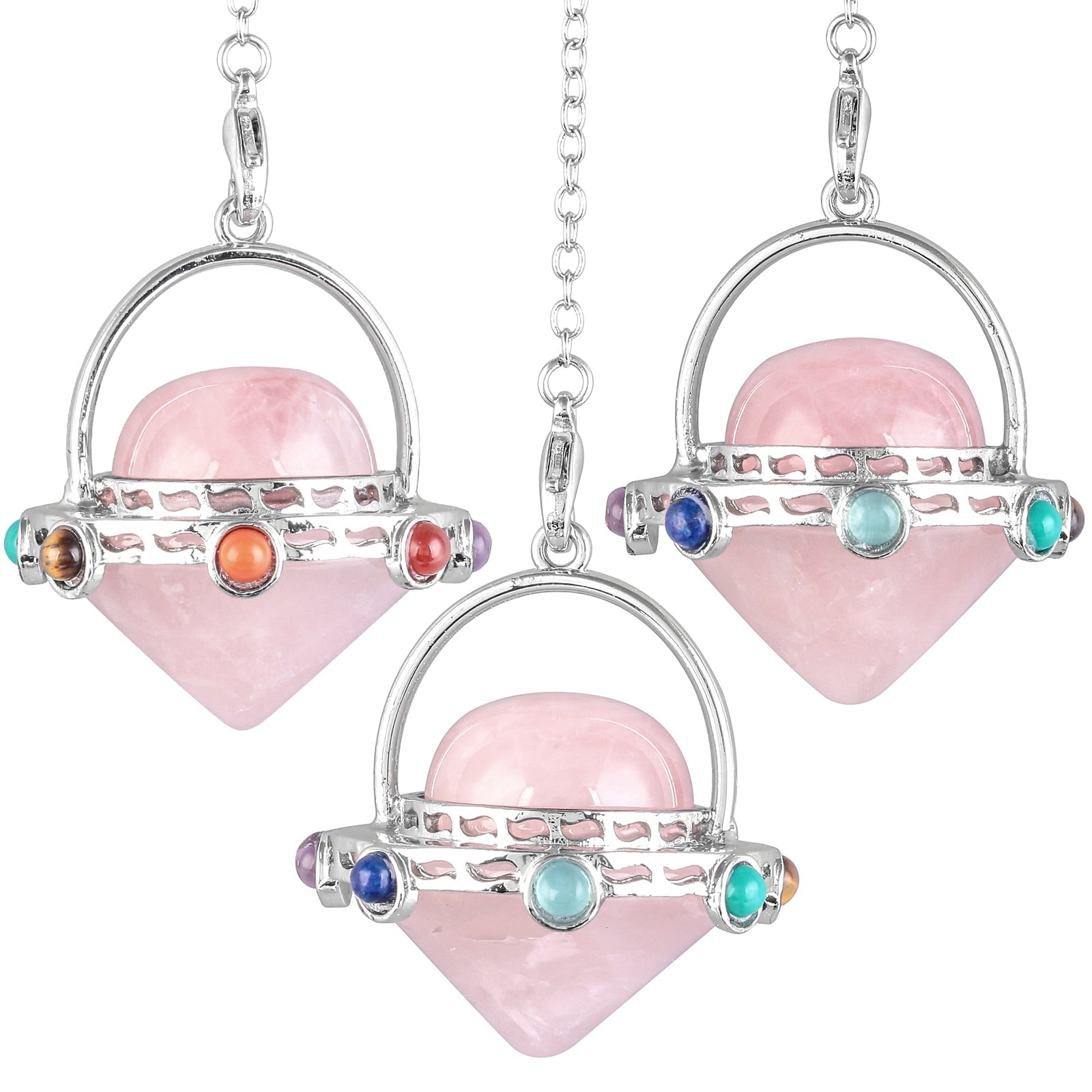 Mystisches Tigerauge &amp; Amethyst Pendel