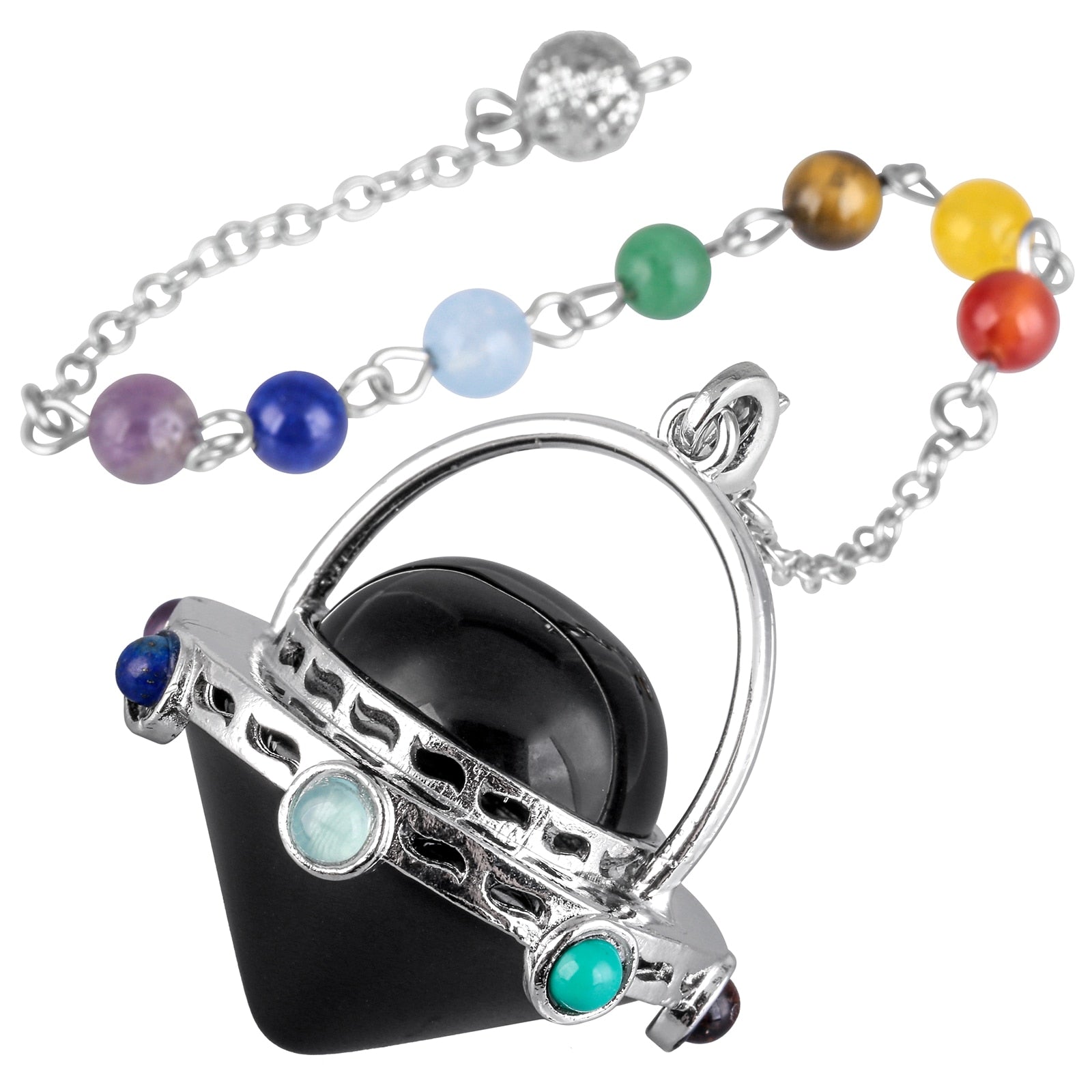 Mystisches Tigerauge &amp; Amethyst Pendel