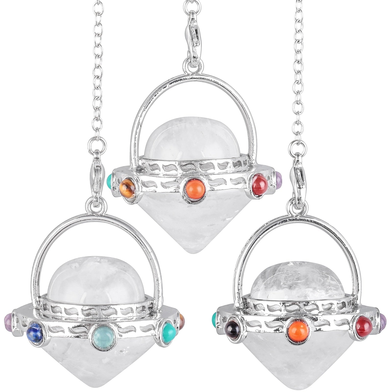 Mystisches Tigerauge &amp; Amethyst Pendel
