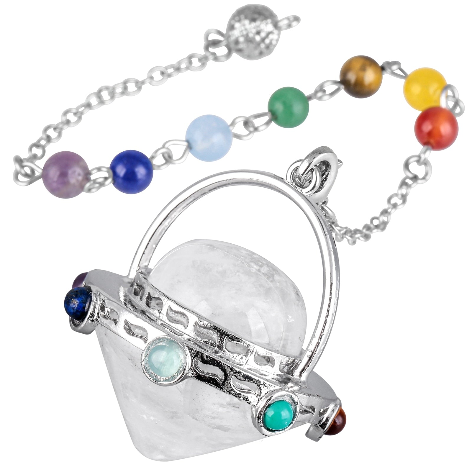Mystisches Tigerauge &amp; Amethyst Pendel