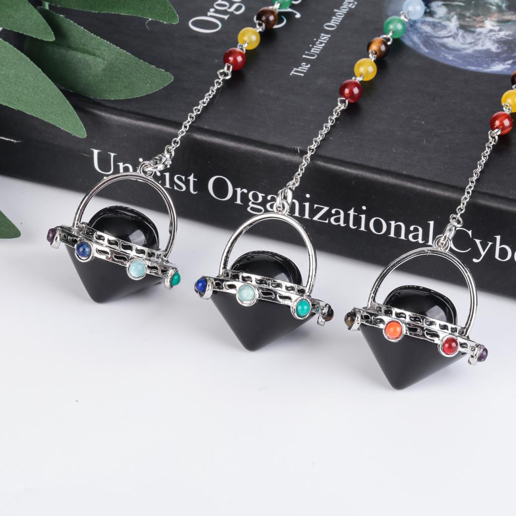 Mystisches Tigerauge &amp; Amethyst Pendel